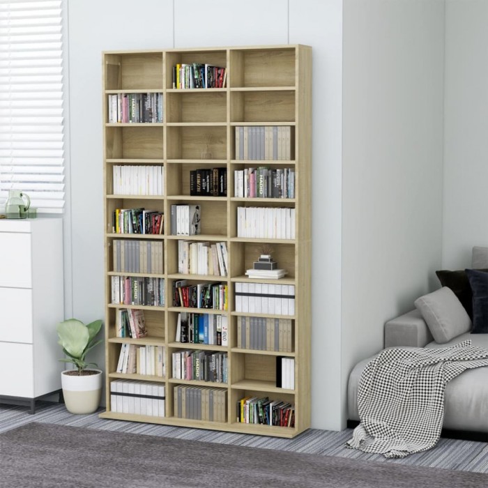 Gossi dulap pentru cd-uri stejar sonoma 102x16x177,5 cm lemn compozit