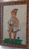 Goblen vintage broderie manuală cu Ciobănaș