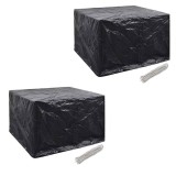 Huse mobilier gradina 2 buc. set poliratan 8 ocheti 113x113 cm