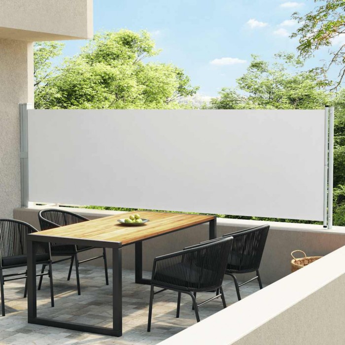 vidaXL Copertină laterală retractabilă de terasă, crem, 140 x 600 cm 313370