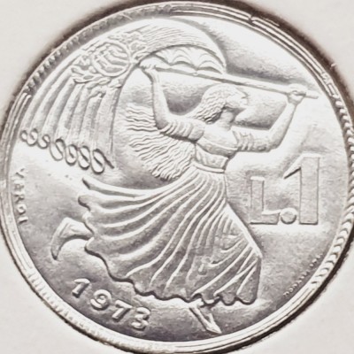 2736 San Marino 1 Lire 1973 Peace km 22 foto