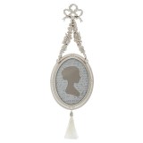 Cumpara ieftin Rama foto perete din rasina argintie 15 cm x 37 cm