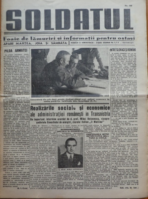 Soldatul, foaie de lamuriri si informatii pentru ostasi, 01.08.1942, Antonescu foto