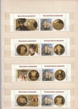 ROMANIA 2022 LP 2396 LP 2396 a MAREA UNIRE IN NUMISMATICA SERIE CU VINIETA 1 + BLOC DE 4 TIMBRE MNH NESTAMPILATE, Nestampilat