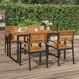 vidaXL Masă grădină picioare formă de U 140x80x75 cm lemn masiv acacia 319511