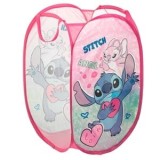 Cos Textil Pliabil Roz cu Model Stitch pentru Jucarii 35x35x58cm, CMCLASS
