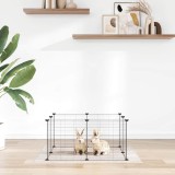 vidaXL Cușcă pentru animale de companie cu 8 panouri, neagră, 35x35 cm, oțel 171624