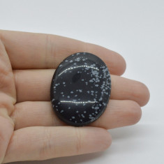 Cabochon obsidian fulg de nea 39x29x7mm c5