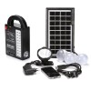 Kit Solar Camping GDPlus GD-8215, 3 Becuri LED, Lanterna Frontala, Incarcare USB, Panou Solar 9V, Acumulator 4V