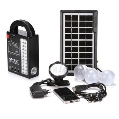 Kit panou solar pentru camping si drumetii GDPlus GD-8215 cu lanterna frontala