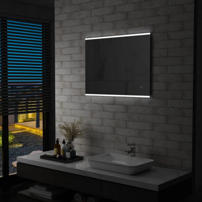 vidaXL Oglindă cu LED de perete de baie, cu senzor tactil, 80 x 60 cm foto
