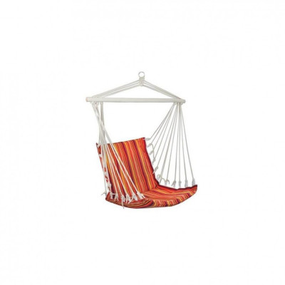 Hamac tip scaun, dungi rosu si galben, max 150 kg, 90x90 cm, Isotrade foto