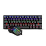 Cumpara ieftin Kit tastatura si mouse T-Dagger Main Force negru iluminare Rainbow