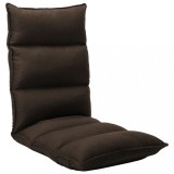 VidaXL Scaun de podea pliabil, maro, material textil