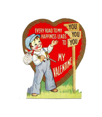 Sticker decorativ Retro Valentine&amp;#039;s Day, Multicolor, 63 cm, 6022ST foto