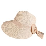 Cumpara ieftin Palarie dama vintage din rafie roz pudra