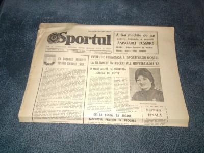 ZIARUL SPORTUL 12 IULIE 1983 foto