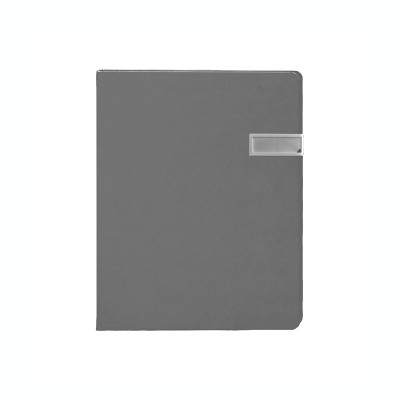 Agenda nedatata 16.5 x 23.5 cm, gri, cu memory stick de 8 Gb Notebook USB foto