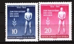 GERMANIA (DDR) 1955 &ndash; ELIBERARE FASCISM, SERIE NESTAMPILATA, F134