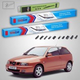 Cumpara ieftin Ștergătoare Seat Ibiza 6K1 1993-2002 | Set Față și Spate Flat &ndash; TeamCar&reg;