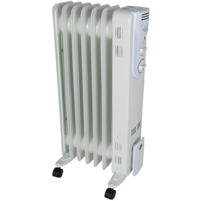 Radiator cu ulei, 6 elementi, putere 1500 W, alb foto