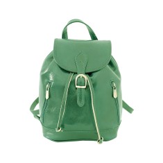 Rucsac dama din piele naturala, verde, R109V