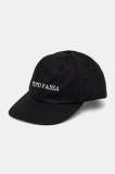 Drivemebikini șapcă de baseball din bumbac Tutto Passa culoarea negru, cu imprimeu
