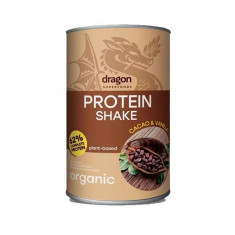 Shake Proteic Cacao si Vanilie 62% Proteine Bio 500 grame Dragon Superfoods