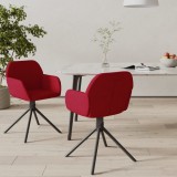 Set 2 Scaune Bucatarie Pivotante Catifea Gossi, Rosu Vin, Metal, 54x58.5x79.5 cm, Confortabile, Design Elegant