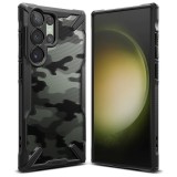 Cumpara ieftin Husa pentru Samsung Galaxy S23 Ultra, Ringke Fusion X Design, Camo Black