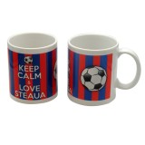 Cana cu mesaj Keep calm and love Steaua, ceramica, multicolor, 250 ml