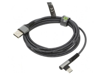 Cablu USB 2.0 USB-A la USB-C Unghi 2m 480Mbps foto