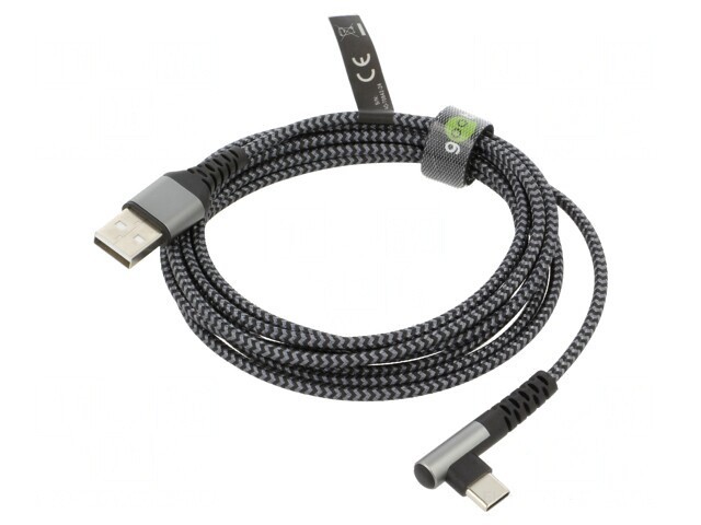 Cablu USB 2.0 USB-A la USB-C Unghi 2m 480Mbps