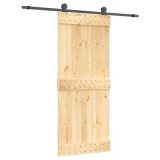 Cumpara ieftin Usa glisanta cu set de feronerie 85x210 cm, lemn masiv de pin