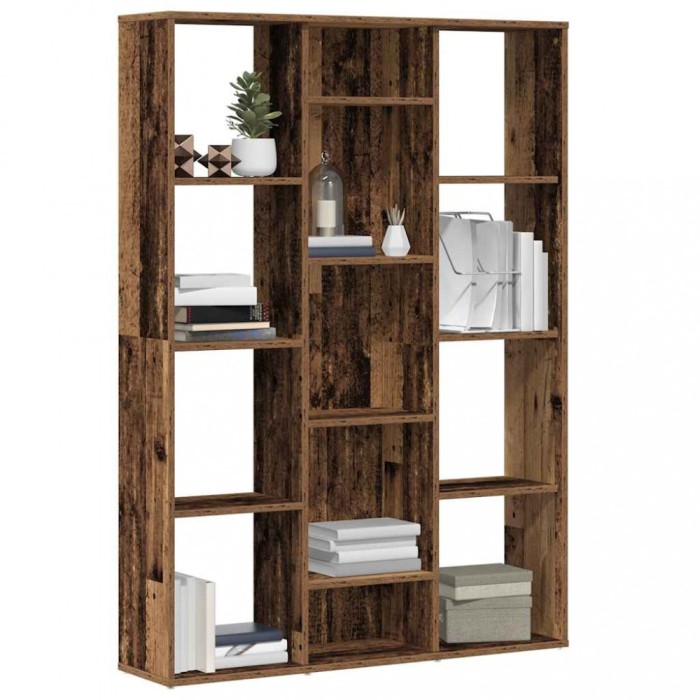 Gossi separator camera/biblioteca, lemn vechi, 100x24x140 cm, pal