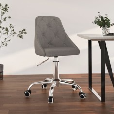 Scaun de birou pivotant, gri &amp;icirc;nchis, material textil foto