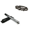 Set Autoaparare: Baston Telescopic Otel Argintiu 64cm + Box Craniu Negru. Ideal pentru protectie personala! Compact, rezistent, usor de folosit.