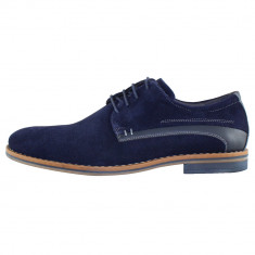 Pantofi eleganti barbati piele naturala - Pieton bleumarin - Marimea 39