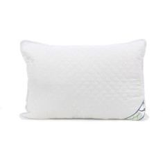 Perna pentru dormit matlasata puf siliconizat + microfibra, alb, 50 x 70 cm foto