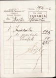 A2703N Drogheria Grinfeld Farmacon, Chișinău, Basarabia, notă cu antet, 1932