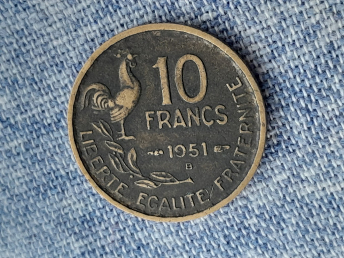 10 FRANCS 1951 B - FRANTA