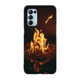 Husa compatibila cu Oppo A76 model Dancing fire, Silicon, TPU, Viceversa, Transparent, Carcasa