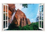 Sticker decorativ, Fereastra 3D, Canion, 85 cm, 319STK, natura si peisaje