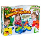 Joc de Societate Hippo, Hipopotamii Lacomi, Multicolor, 2-4 Jucători, V&acirc;rstă 4+ Ani, Oem