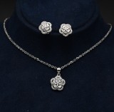 Cumpara ieftin Set Argint 925 Cercei, Pandantiv, Lantisor Elegant ---- cod Set317A, Argintboutique