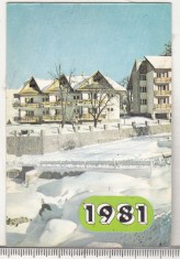 bnk cld Calendar de buzunar 1981 - OJT - Durau