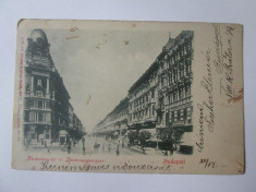 Ungaria/Budapesta-Bulevardul Andrassy,carte postala circulata 1897 foto