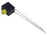 LED 3mm Galben Difuz, 1 Diodă, 2mA