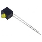 LED 3mm Galben Difuz, 1 Diodă, 2mA