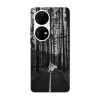 Husa compatibila cu Huawei P50 model Black&amp;amp;White Forest, Silicon, TPU, Viceversa, Transparent, Carcasa